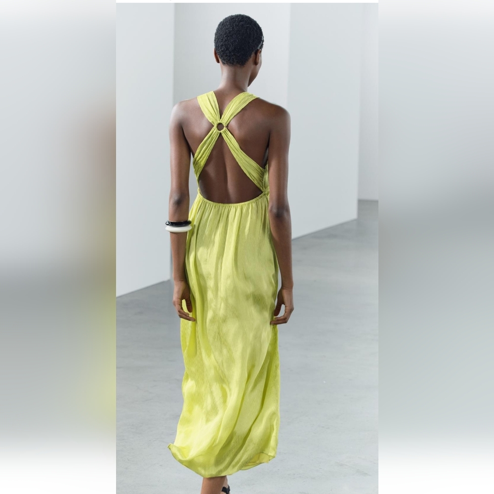 BNWT! ZARA coss strap midi dress ZW collection